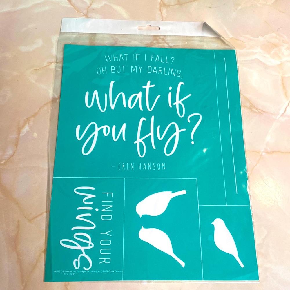 Chalk Couture Size B Club Couture What if I fly? Transfer!